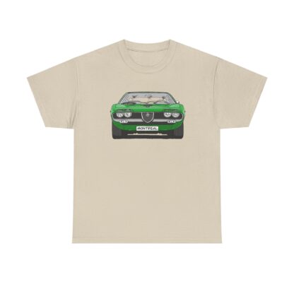 T-Shirt, Alfa Romeo Montreal, Strichzeichnung, Grün, eigenes Kennzeichen möglich – Bild 3