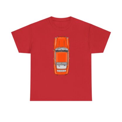 T-Shirt, Porsche 911 Coupé, F-Modell, Ur-Elfer, Top View, Orange – Bild 11