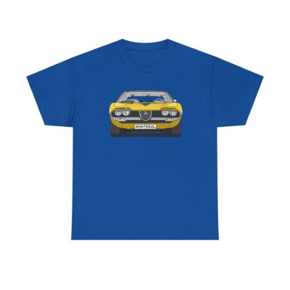 T-Shirt, Alfa Romeo Montreal, Strichzeichnung, Gelb, eigenes Kennzeichen möglich – Bild 8