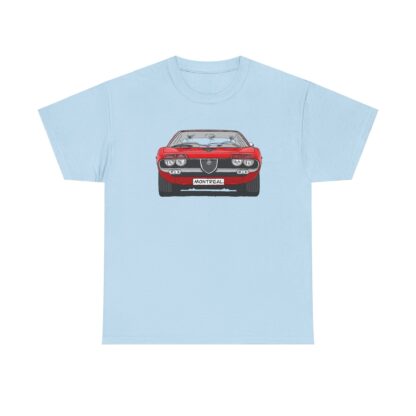 T-Shirt, Alfa Romeo Montreal, Strichzeichnung, Rot, eigenes Kennzeichen möglich – Bild 7