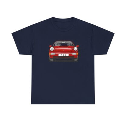 T-Shirt, Porsche 911, 964 Coupé, Strichzeichnung, Rot, personalisierbar – Bild 9
