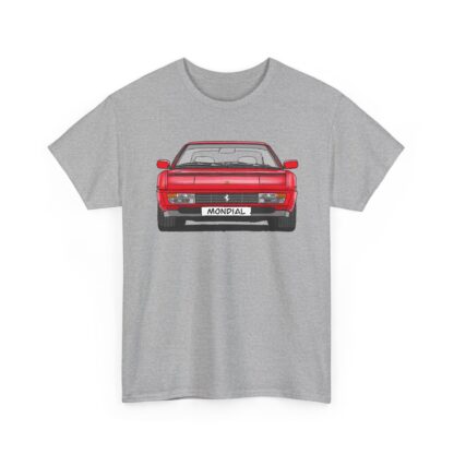 T-Shirt, Ferrari Mondial t, Strichzeichnung, Rot, mit Kennzeichen personalisierbar