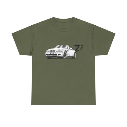 T-Shirt, BMW Z3, Strichzeichnung, Weiß, personalisierbar – Bild 4