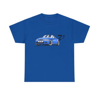 T-Shirt, BMW Z3, Strichzeichnung, Blau, personalisierbar – Bild 7