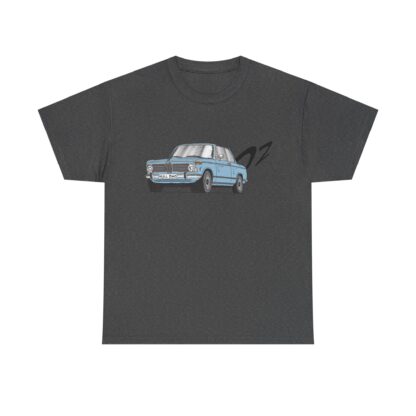 T-Shirt, BMW 02, Strichzeichnung, Blau, Kennzeichen möglich – Bild 5