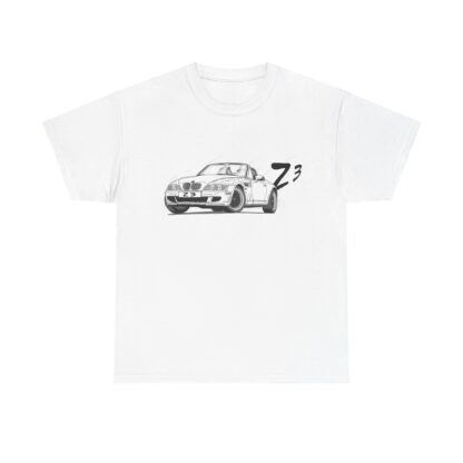 T-Shirt, BMW Z3, Strichzeichnung, Weiß, personalisierbar – Bild 2