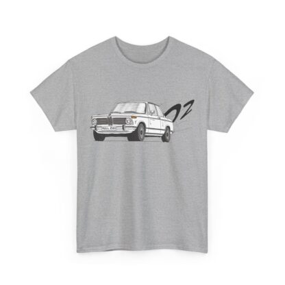 T-Shirt, BMW 02, Strichzeichnung, Weiß, Kennzeichen möglich