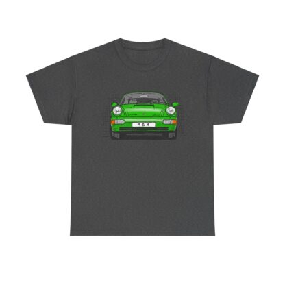 T-Shirt, Porsche 911, 964 Coupé, Strichzeichnung, Grün, personalisierbar – Bild 6