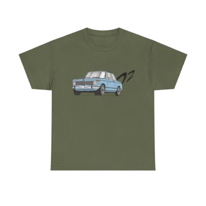 T-Shirt, BMW 02, Strichzeichnung, Blau, Kennzeichen möglich – Bild 4