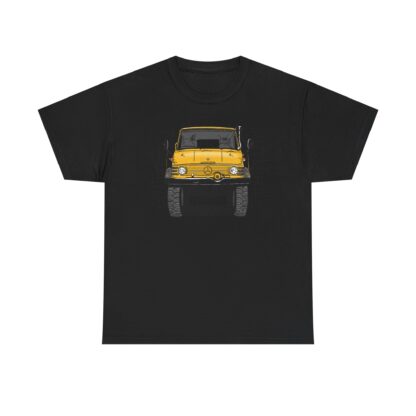 T-Shirt, Unimog, Strichzeichnung, Gelb, personalisierbar – Bild 3
