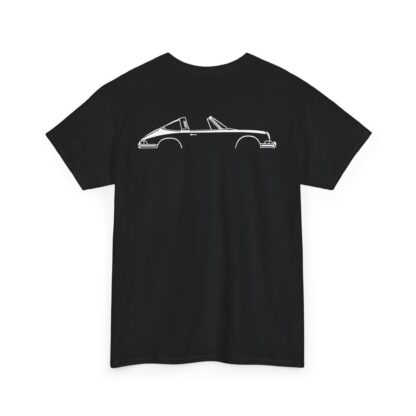 T-Shirt, LUFTGEKÜHLT. Porsche 911 Targa, beidseitig bedruckt, Weiße Schrift – Bild 3