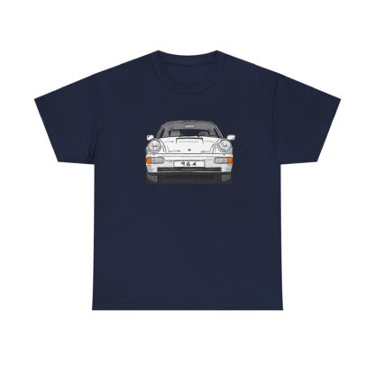 T-Shirt, Porsche 911, 964 Coupé, Strichzeichnung, Weiß, personalisierbar – Bild 9