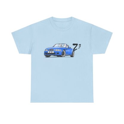 T-Shirt, BMW Z3, Strichzeichnung, Blau, personalisierbar – Bild 6
