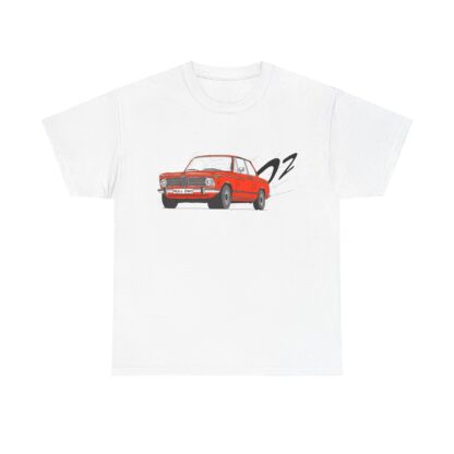 T-Shirt, BMW 02, Strichzeichnung, Orange, Kennzeichen möglich – Bild 2