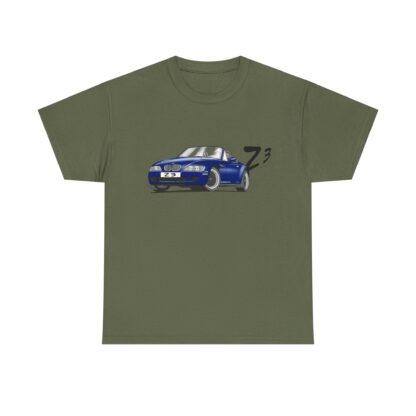 T-Shirt, BMW Z3, Strichzeichnung, Dunkelblau, personalisierbar – Bild 4