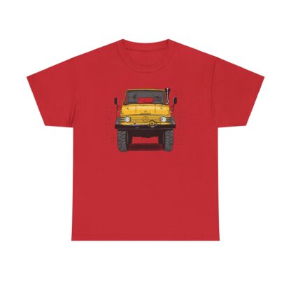 T-Shirt, Unimog, Strichzeichnung, Gelb, personalisierbar – Bild 10