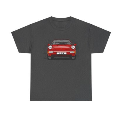 T-Shirt, Porsche 911, 964 Coupé, Strichzeichnung, Rot, personalisierbar – Bild 6
