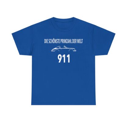 T-Shirt, SCHÖNSTE PRIMZAHL - 911, Weiße Schrift – Bild 5