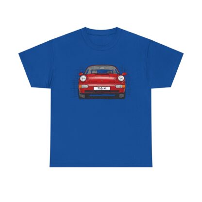 T-Shirt, Porsche 911, 964 Coupé, Strichzeichnung, Rot, personalisierbar – Bild 8