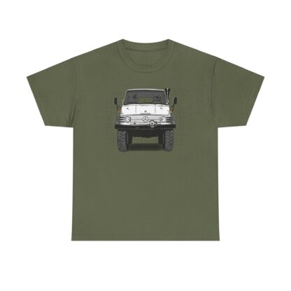 T-Shirt, Unimog, Strichzeichnung, Weiß, personalisierbar – Bild 5