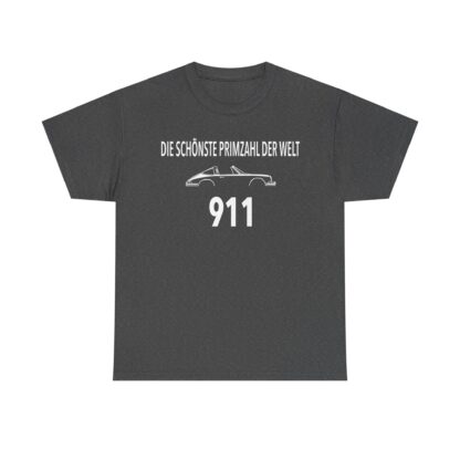T-Shirt, SCHÖNSTE PRIMZAHL - 911, Weiße Schrift – Bild 4