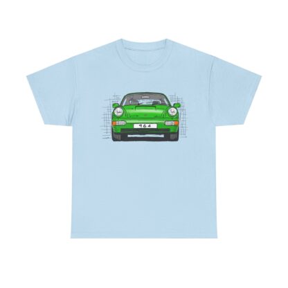 T-Shirt, Porsche 911, 964 Coupé, Strichzeichnung, Grün, personalisierbar – Bild 7
