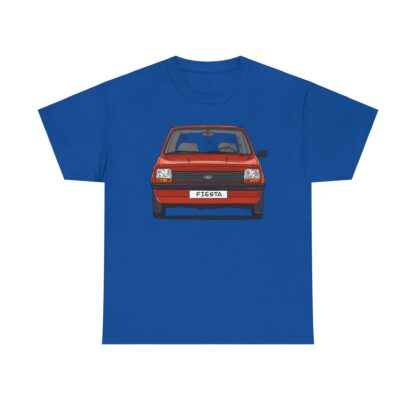 T-Shirt, Ford Fiesta 76, Strichzeichnung, Rot, Wunsch-Kennzeichen möglich – Bild 10