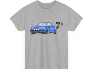 T-Shirt, BMW Z3, Strichzeichnung, Blau, personalisierbar