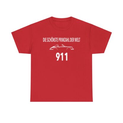T-Shirt, SCHÖNSTE PRIMZAHL - 911, Weiße Schrift – Bild 7