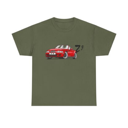 T-Shirt, BMW Z3, Strichzeichnung, Rot, personalisierbar – Bild 4