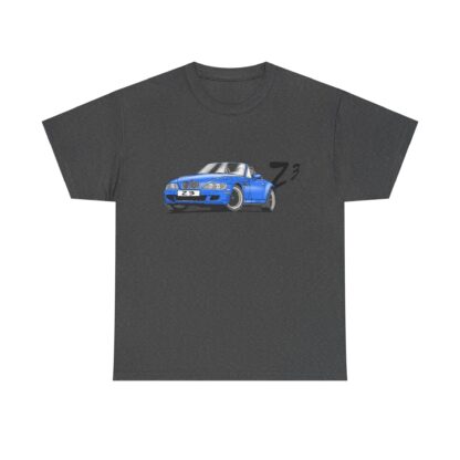 T-Shirt, BMW Z3, Strichzeichnung, Blau, personalisierbar – Bild 5