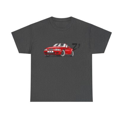 T-Shirt, BMW Z3, Strichzeichnung, Rot, personalisierbar – Bild 5
