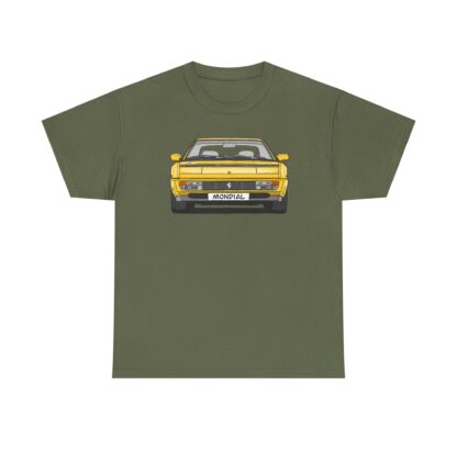T-Shirt, Ferrari Mondial t, Strichzeichnung, Gelb, mit Kennzeichen personalisierbar – Bild 5