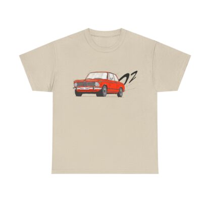 T-Shirt, BMW 02, Strichzeichnung, Orange, Kennzeichen möglich – Bild 3