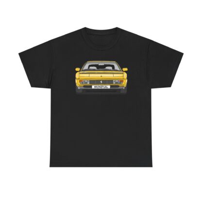T-Shirt, Ferrari Mondial t, Strichzeichnung, Gelb, mit Kennzeichen personalisierbar – Bild 3