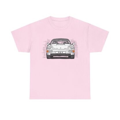 T-Shirt, Porsche 911, 964 Coupé, Strichzeichnung, Weiß, personalisierbar – Bild 10