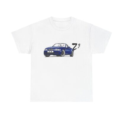 T-Shirt, BMW Z3, Strichzeichnung, Dunkelblau, personalisierbar – Bild 2