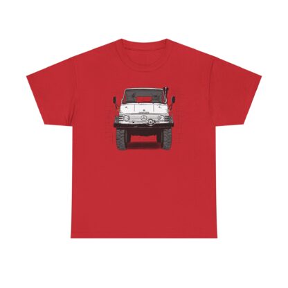 T-Shirt, Unimog, Strichzeichnung, Weiß, personalisierbar – Bild 11