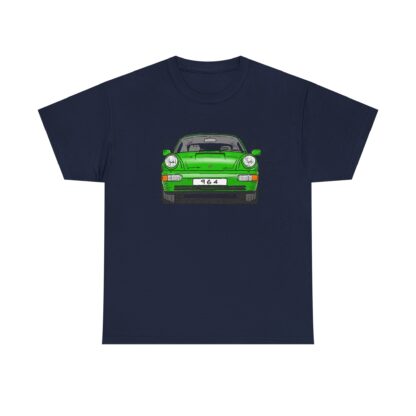 T-Shirt, Porsche 911, 964 Coupé, Strichzeichnung, Grün, personalisierbar – Bild 9