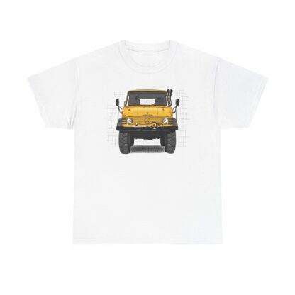 T-Shirt, Unimog, Strichzeichnung, Gelb, personalisierbar – Bild 2