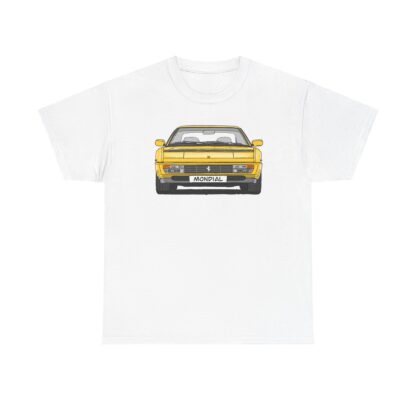 T-Shirt, Ferrari Mondial t, Strichzeichnung, Gelb, mit Kennzeichen personalisierbar – Bild 2