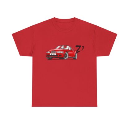 T-Shirt, BMW Z3, Strichzeichnung, Rot, personalisierbar – Bild 9