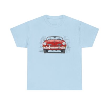 T-Shirt, Karmann Ghia Typ 14, Cabrio, Strichzeichnung, Rot, personalisierbar – Bild 7