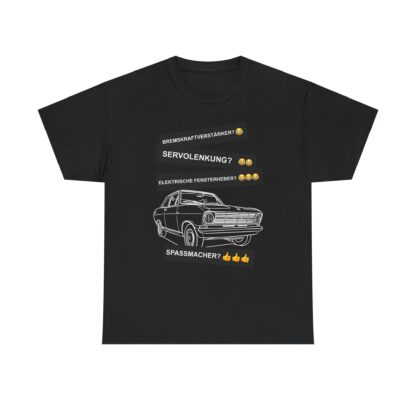 T-Shirt, Opel Kadett B Limousine, Weiß, Deutscher Text, Spaßmacher – Bild 2