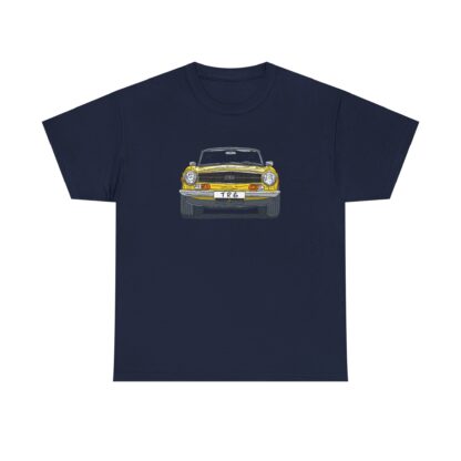 T-Shirt, Triumph TR6, Strichzeichnung, Gelb, personalisierbar – Bild 9