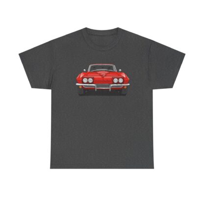 T-Shirt, Chevrolet Corvette C2, Strichzeichnung, Rot, ohne Schild – Bild 6