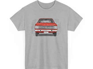 T-Shirt, Opel Kadett B, Strichzeichnung, Rot, personalisierbar