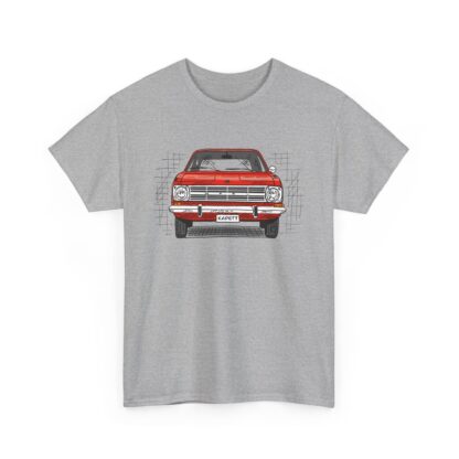 T-Shirt, Opel Kadett B, Strichzeichnung, Rot, personalisierbar