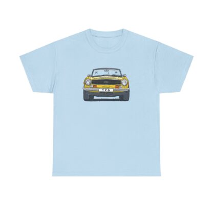 T-Shirt, Triumph TR6, Strichzeichnung, Gelb, personalisierbar – Bild 7