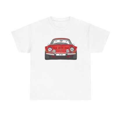 T-Shirt, Alpine A110 (Renault), Strichzeichnung, Rot, eigenes Kennzeichen möglich – Bild 2